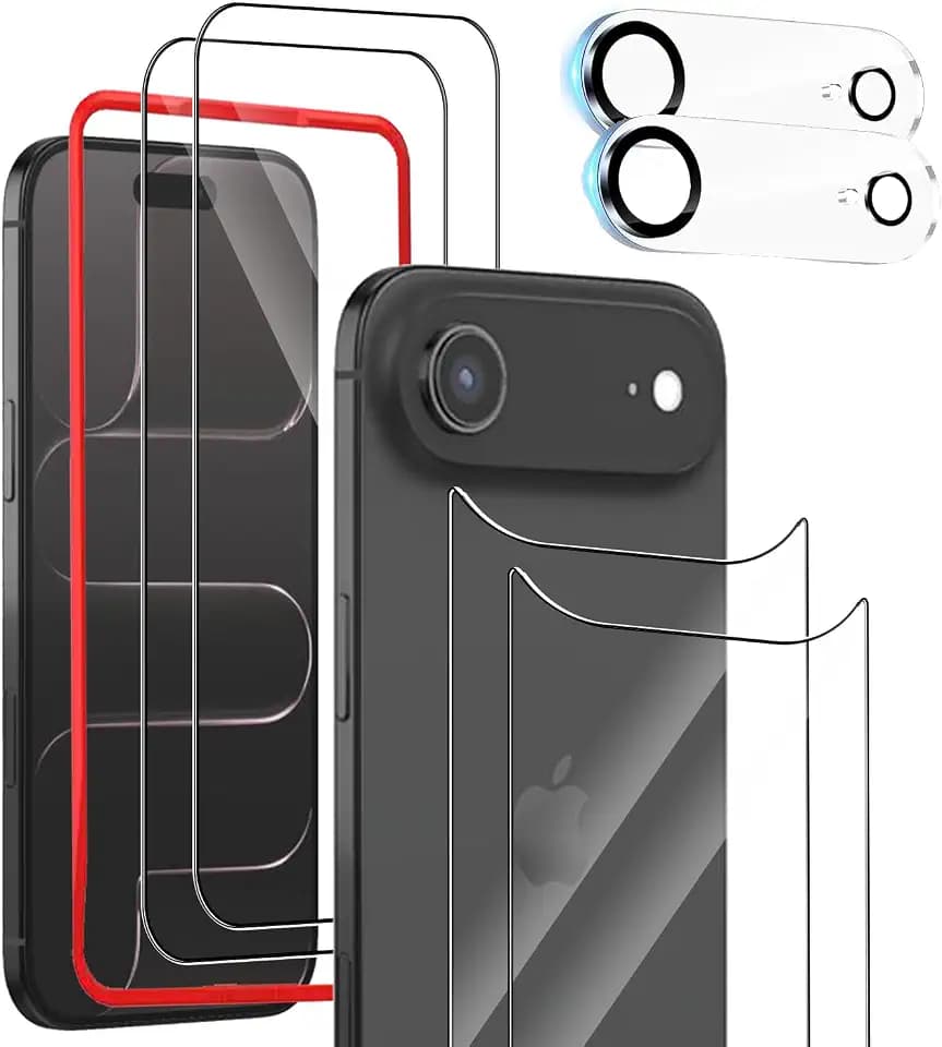 Front Screen and Back Protector for iPhone 17 Air + Camera Lens Protector