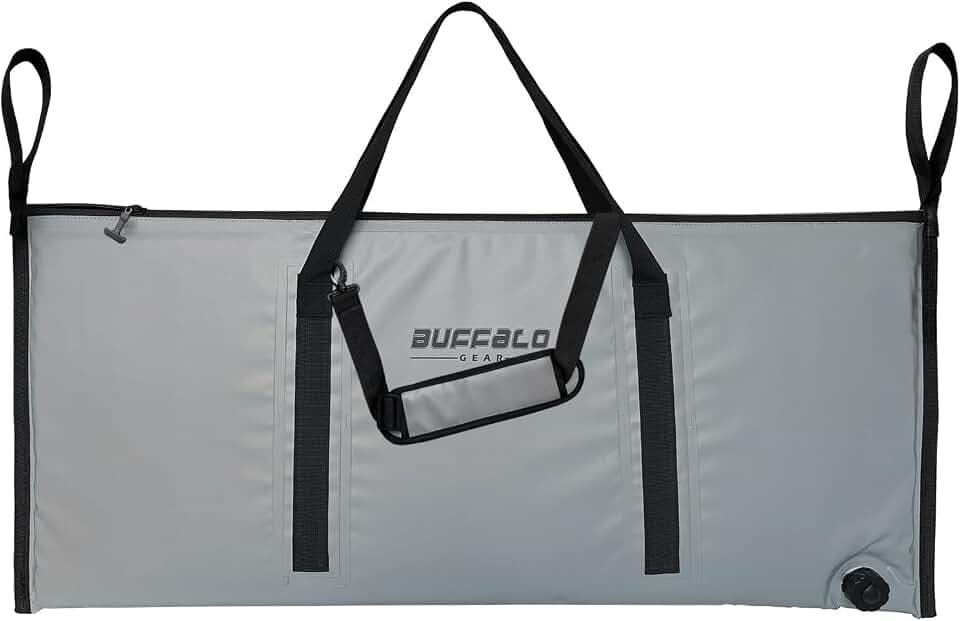 Buffalo Gear Insulated Fish Cooler Bag Portable Fish Kill Bag Keep Ice-cold More Than 48 Hours