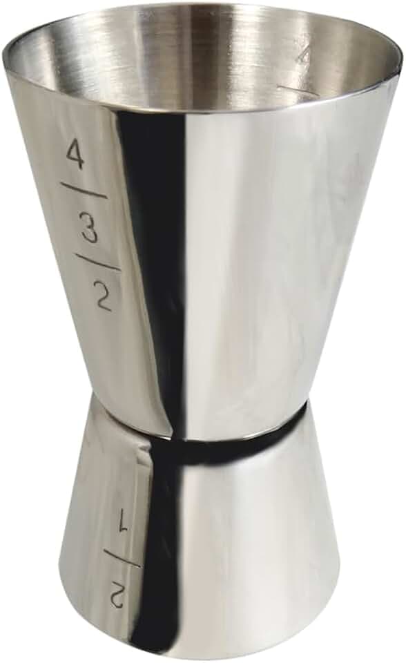 LOUIS TELLIER N4135 Doppelter Messbecher für Alkohol aus Edelstahl 2/4 cl.