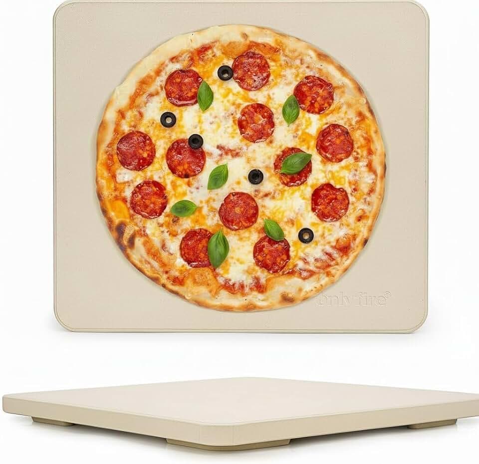 Onlyfire 14"x16" Pizza Stone w/Heat Spiral – Cordierite, 2200°F, Non-Crack