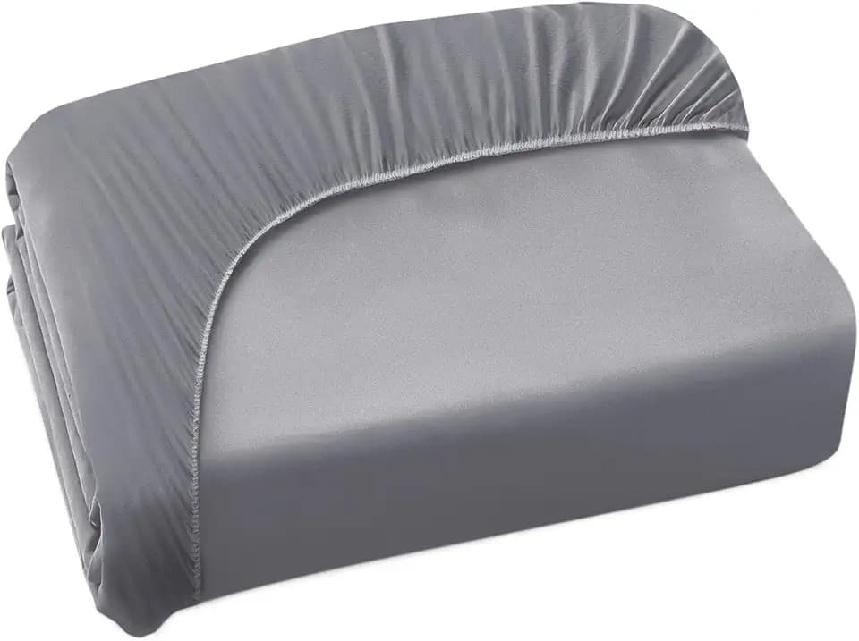 Short Queen Fitted Sheet Only for RV Camper 60" X 75", Gray