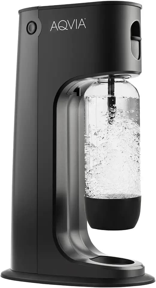 Aqvia Balance Wassersprudler inkl. BPA freier Flasche (Schwarz)