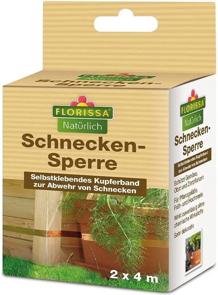 Bio Schnecken-Sperre | Kupferband zur Abwehr von Nacktschnecken