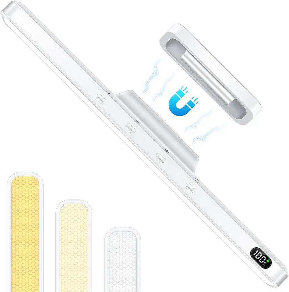WILLED 5W Unterschrank Beleuchtung Küche,Adjustable Unterbauleuchte Küche Led,Wiederaufladbare Spiegellampe Badezimmer,2500mah Rechargeable Schrankbeleuchtung Kabellos für Schrank,Spiegel,Schreibtisch
