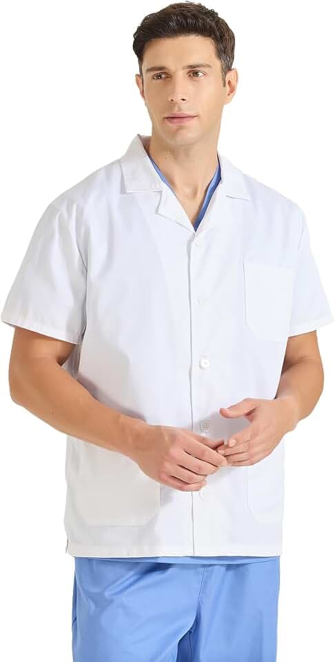 MISEMIYA - Unisex Laborkittel - Sanitary Uniform Medical Kittel Apothekenkittel Ref: 8165