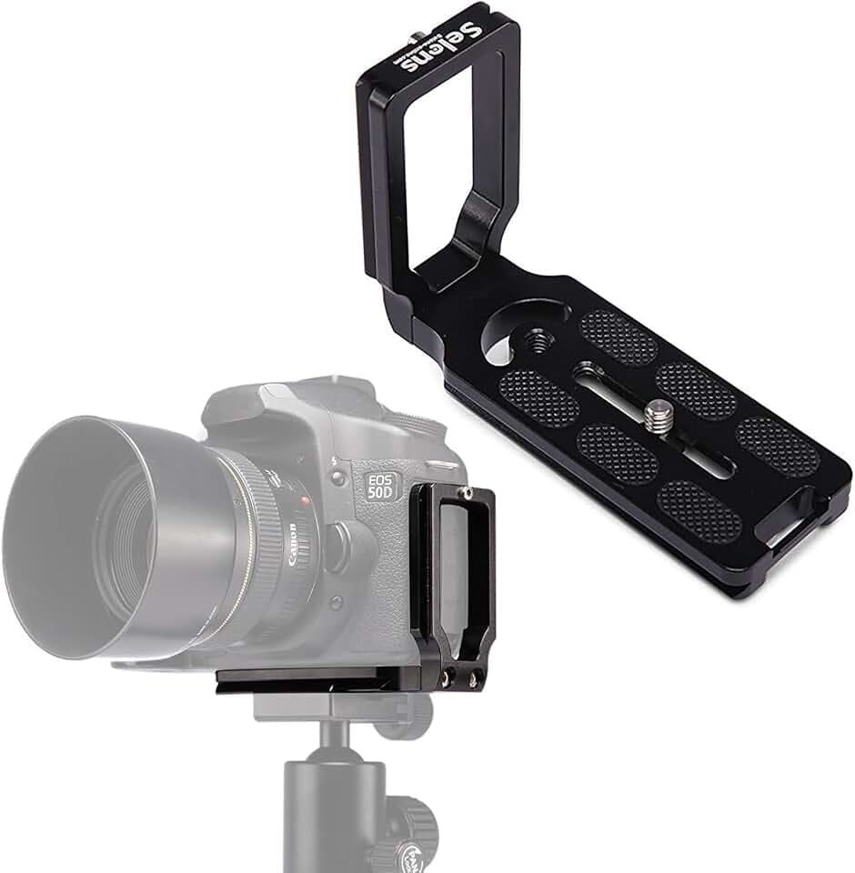 Selens L- M Alleigmein L-förmigen Schnellwechselplatte Halterung mit 1/4’’ Schraube für Canon Nikon Sony Kameras