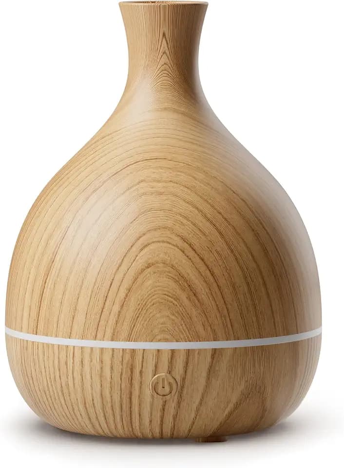 100 ml Small Essential Oil Diffuser with Adapter, Wood Grain