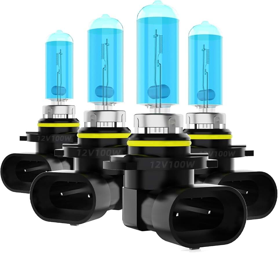 Headlight Bulbs Fit For Chrysler 300 2019-2023,9005 9005 High Low Beam Combo,Super Bright 5500K White Light High Performance Halogen Light Bulbs,4PCS