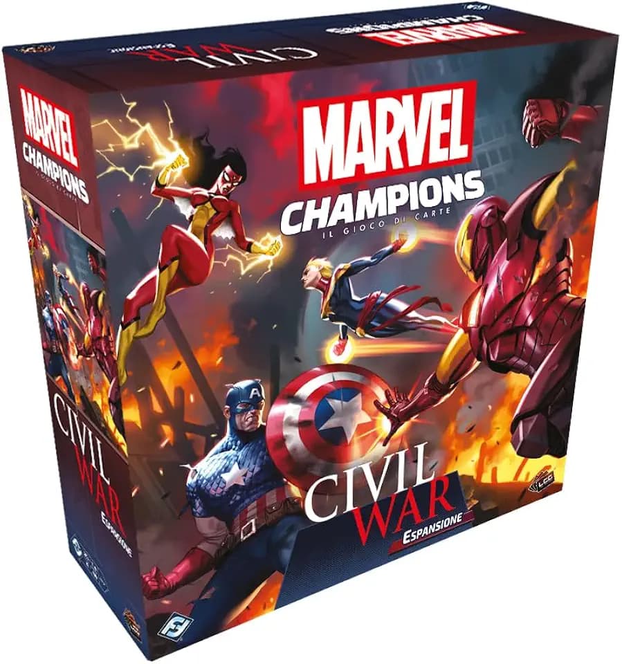 Asmodee Marvel Champions Das Kartenspiel: Civil War Expansion, Pack Kampagne, Erweiterung des Brettspiels, ab 14 Jahren, 1-4 Spieler, italienische Ausgabe