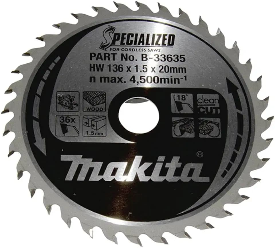 Makita B-33635 Specialized Sägeblatt 136x20mm, 36 Zähne, 136 x 20mm