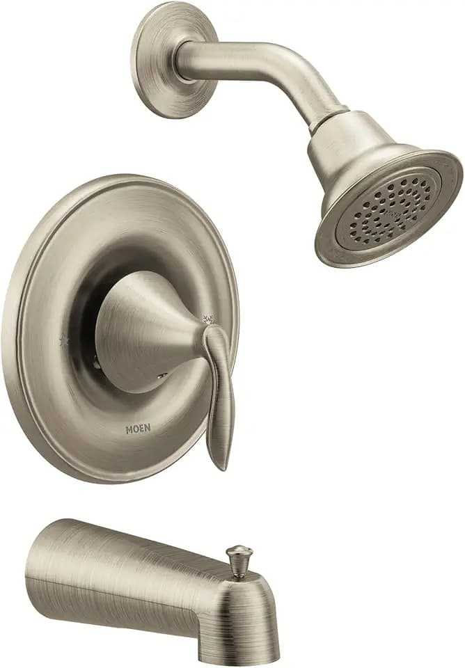Moen Eva Brushed Nickel Posi-Temp Tub and Shower Trim Kit without Valve, T2133EPBN
