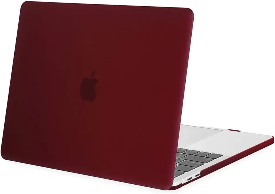MOSISO Compatible with MacBook Pro 13 inch Case M2 M1, Marsala Red