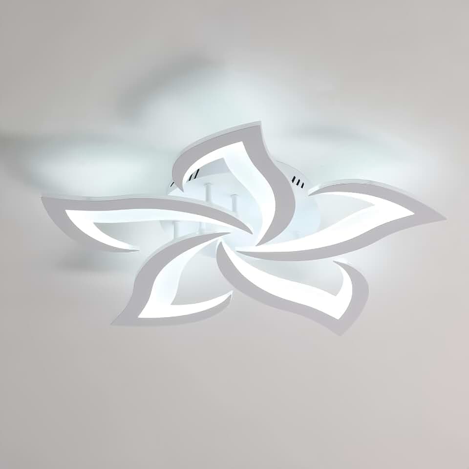 Comely LED Deckenleuchte 60W 6750lm, 60cm, Blütenblatt-Design, 6500K Weiß