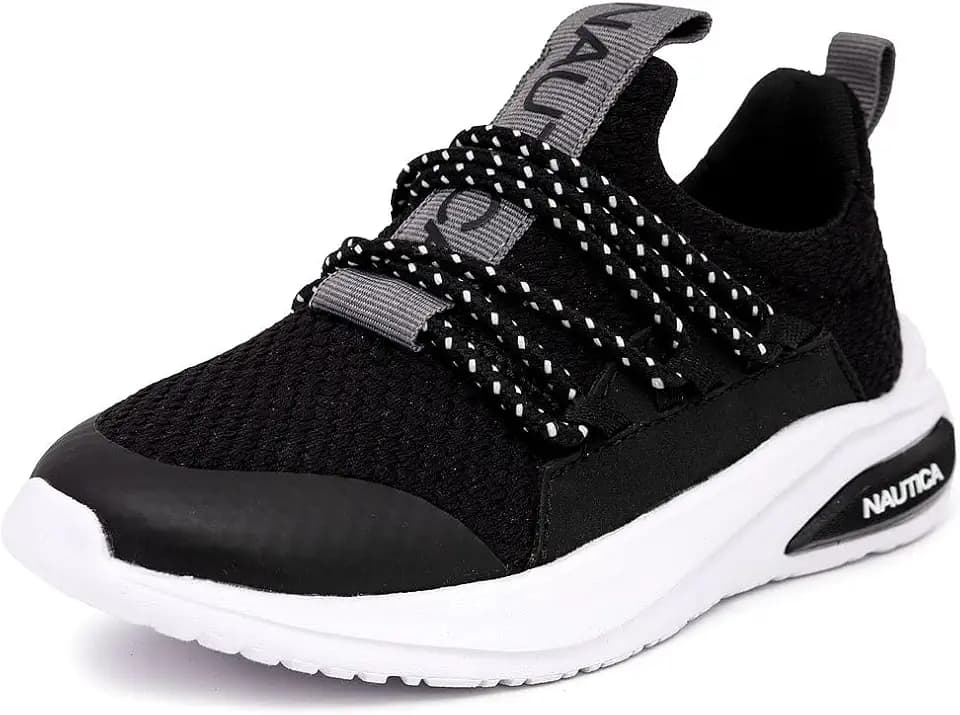 Nautica Kids Athletic Slip-On Sneakers - Comfortable Bungee Running Shoes for Boys and Girls - Stylish and Supportive Footwear for Active Kids (Big Kid/Little Kid/Toddler)