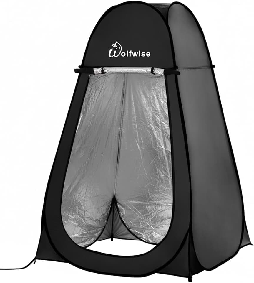 Wolfwise Pop Up Duschzelt Camping Kompakt & Leicht, Schneller Aufbau
