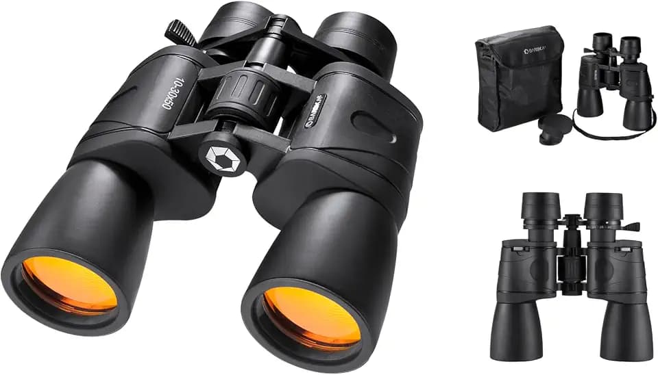 Barska Gladiator 10-30x50 Zoom Binoculars with Tripod Adaptor for Stargazing, Birding, Hiking, Sports, Travelling, Camping