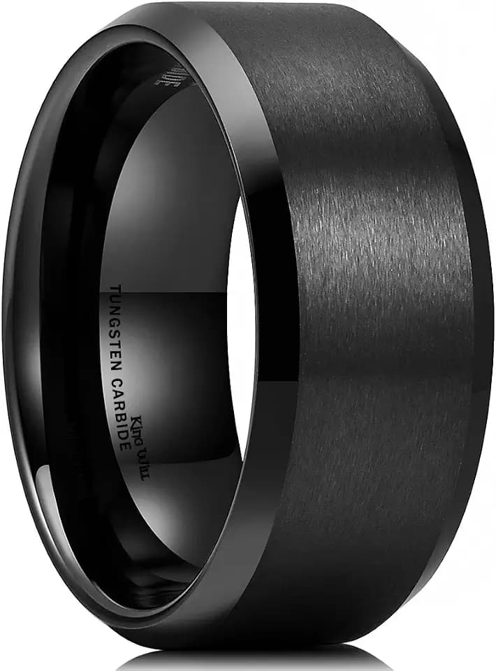 King Will Tungsten Men's Wedding Ring - Available in 6mm to 10mm