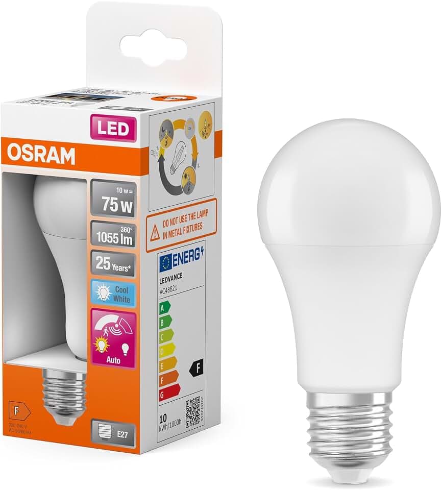 Osram LED Star Classic A 75 Filament Motion Sensor 4000 K