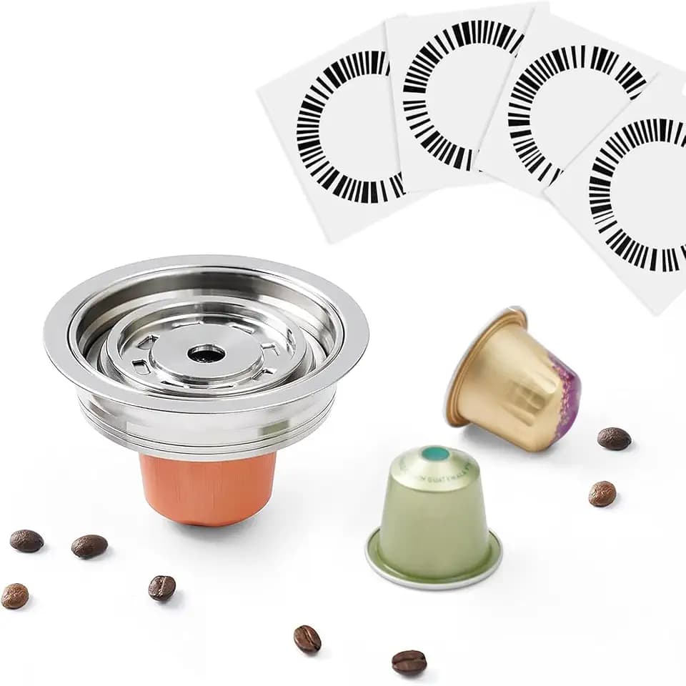 Wiederverwendbarer Kaffeekapsel-Adapter, kompatibel mit De longhiENV135 VertuoLineGCA1, Edelstahl-Konverterhalter, Brewing NEspresso OriginalLine Kaffee (Brauen 150 ml)