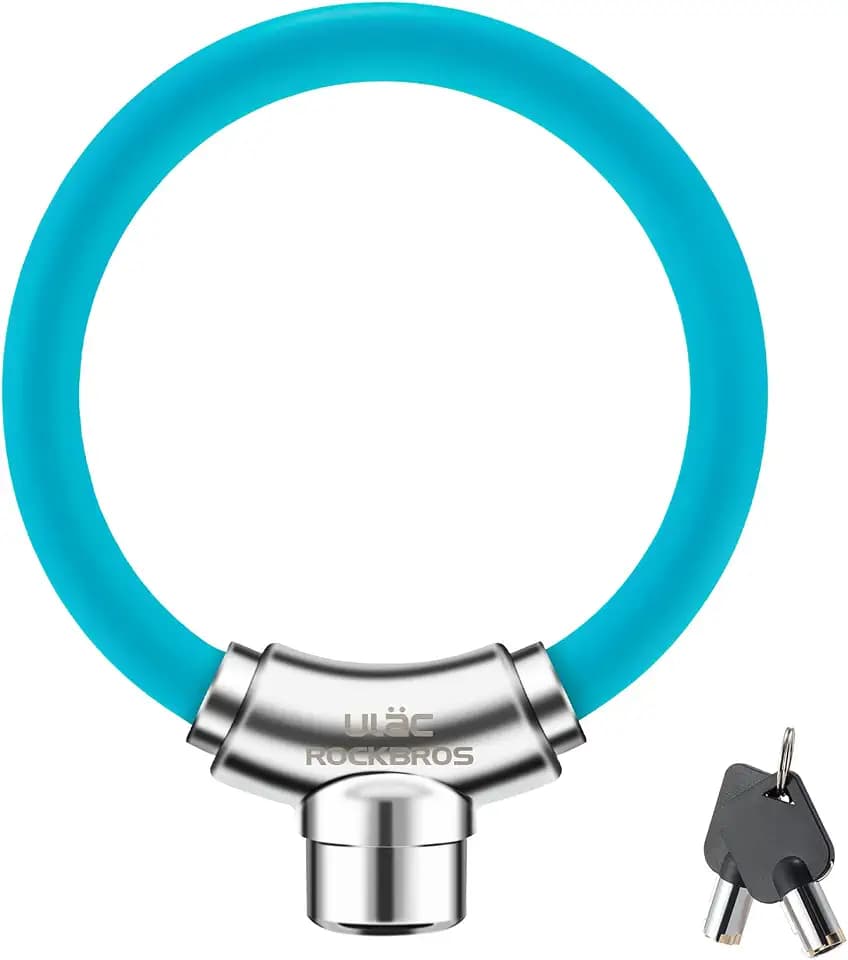 ROCKBROS Anti-Theft Bike Cable Lock, Blue, Portable, Versatile, Security