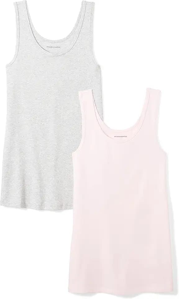Amazon Essentials Damen Tanktop, Schmale Passform, 2er-Pack