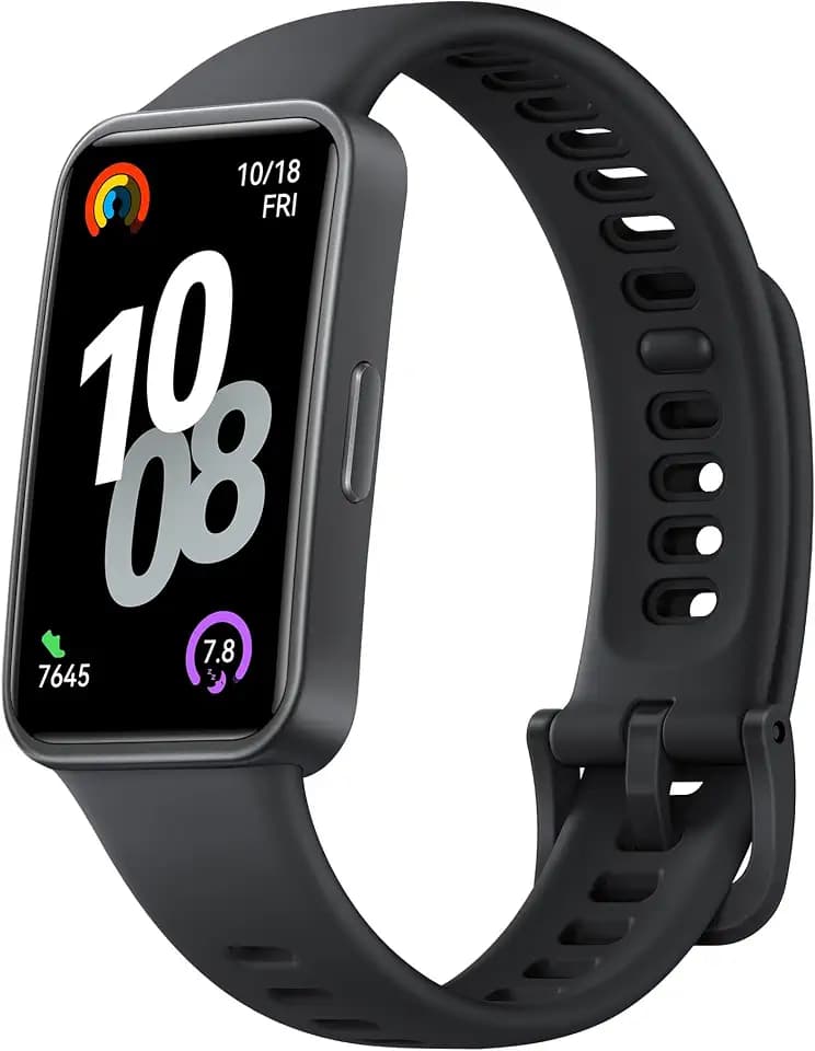 HUAWEI Band 10, Schlankes Gehäuse aus Polymermaterialien, Tragekomfortarmband, Professionelle Schlafanalyse, KI-gestütztes Fitness-Tracking, Schnelles Aufladen, Kompatibel mit Android & iOS, Schwarz