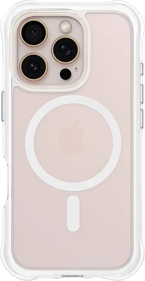 ORNARTO for iPhone 16 Pro Case Clear, Fit for MagSafe,White