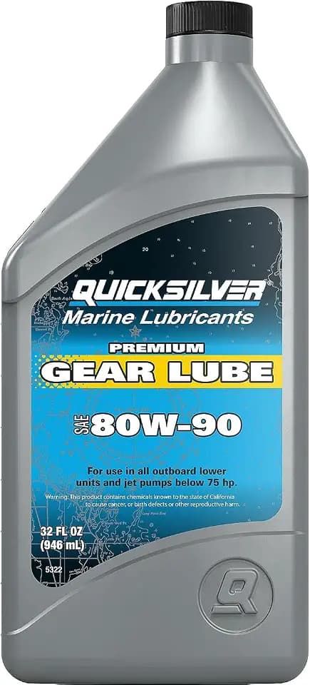 Quicksilver by Mercury Marine 80W-90 Premium Gear Lube, Marine Engine, 32 oz.