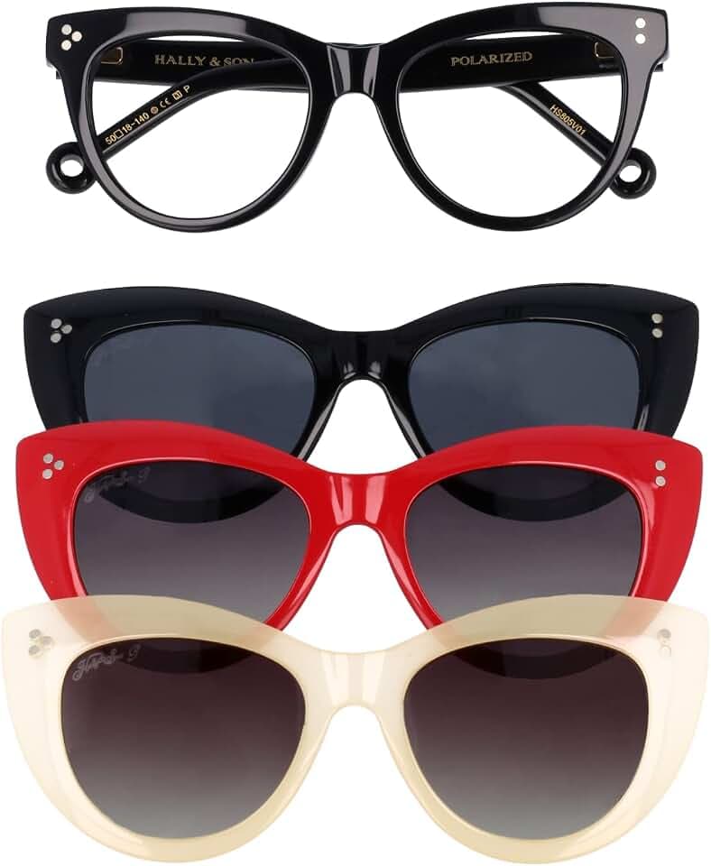 Hally & Son Damen HS805V01 Sonnenbrille, Black
