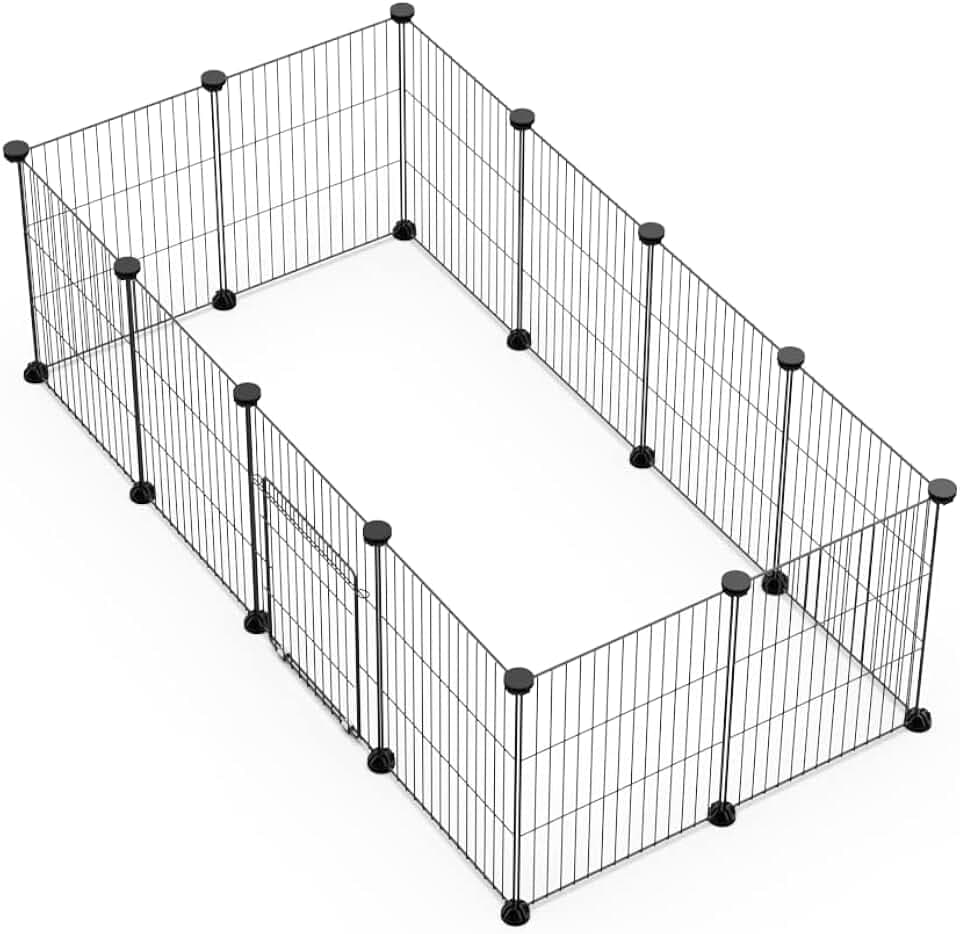 Kleintiergehege, Laypen mit Tür, Gehege für Hamster, Kaninchen, Meerschweinchen 30x38 12pcs