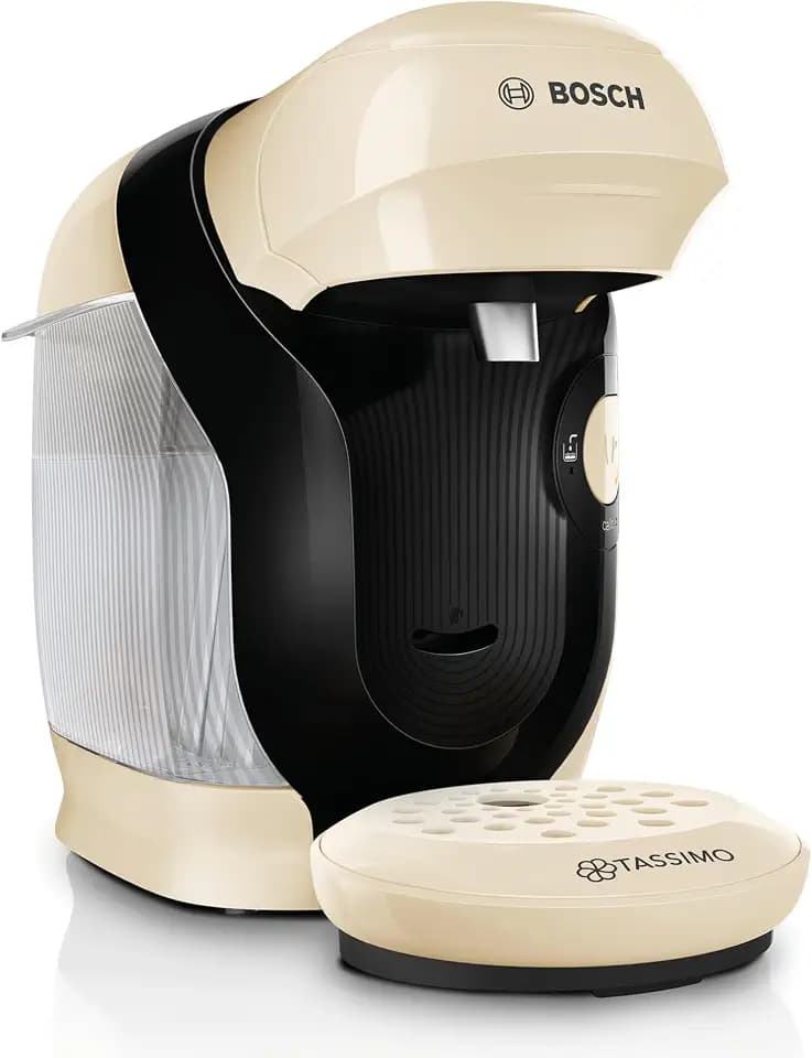 Bosch Tassimo Style friendly Kapselmaschine TAS117E, über 70 Getränke, geeignet für alle Tassen, vollautomatisch, platzsparend, 1400 W, crema