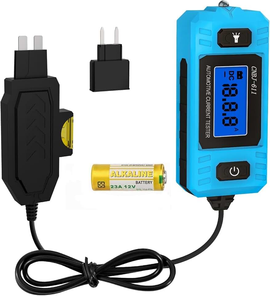 Car Circuit Tester Fuse Tester Automotive Current Tester Blade Fuse Max 48V, Circuit Measure AmpFuse Buddy, Automotive Blade Checker Fuses Box Current Test