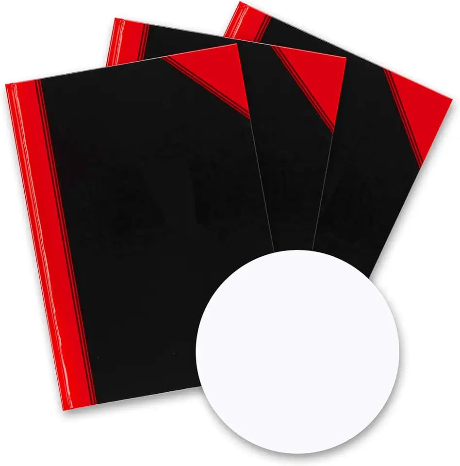 Bantex Notizbuch A5 blanko, Hardcover, 192 Seiten, schwarz, 3er-Pack