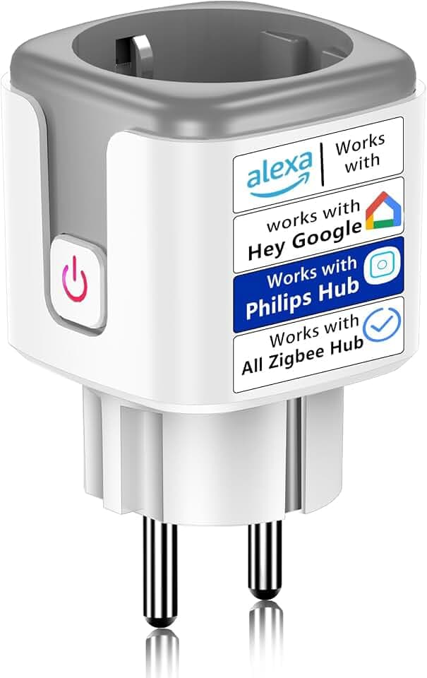 SURFOU Zigbee Steckdose Smart Plug, für Philips Hue, Alexa, Google Home