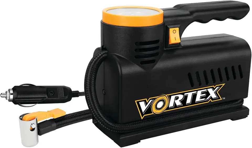 Performance Tool Vortex E00001 12V Compact Tire Inflator with LED