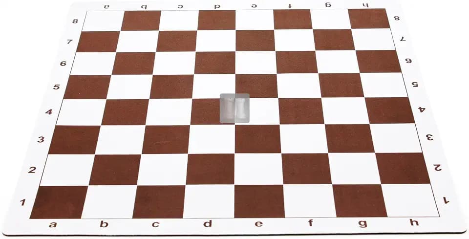 Standard Vinyl Roll Up Chess Boards - Professional Club & Tournament Chess Boards (2.25" Square, Brown Rubber)