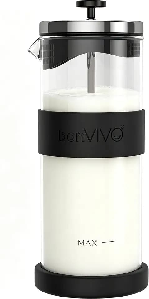 bonVIVO Milchaufschäumer Manuell 400ml Silber