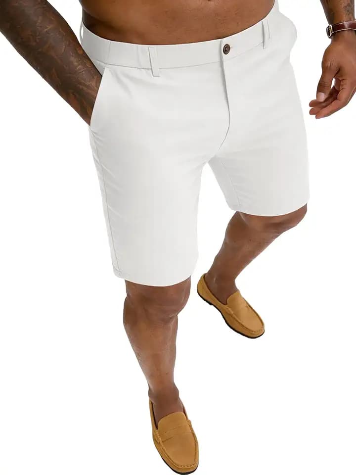 PLEPAN Men's Slim Fit Stretch Dress Shorts