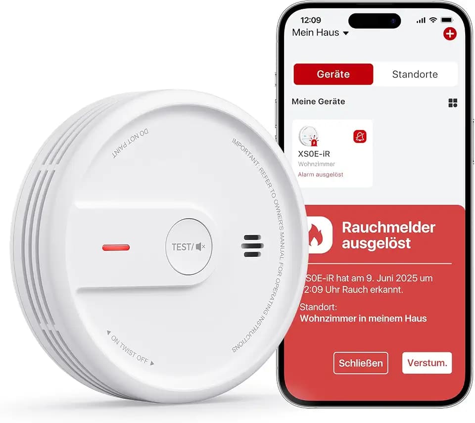 X-Sense Smart WLAN-Rauchmelder mit Nachtmodus, XS0E-iR, 1 Stück