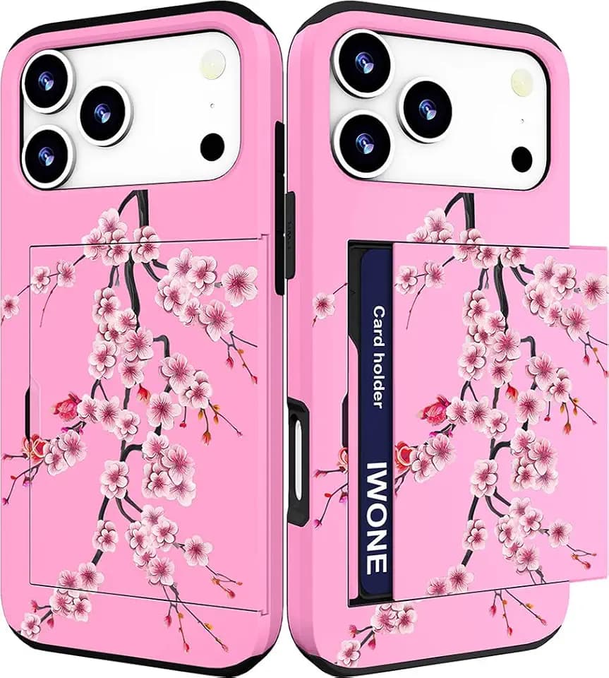 for iPhone 17 Pro & 18 Pro Case - Pink Sakura Cherry