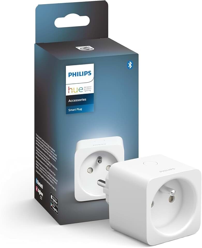Philips Hue smart plug - België - Voeg Elke Lamp Toe aan je Hue Systeem - Compacte Slimme Stekker - Verbind met Bluetooth of Hue Bridge - Werkt met Alexa en Google Home
