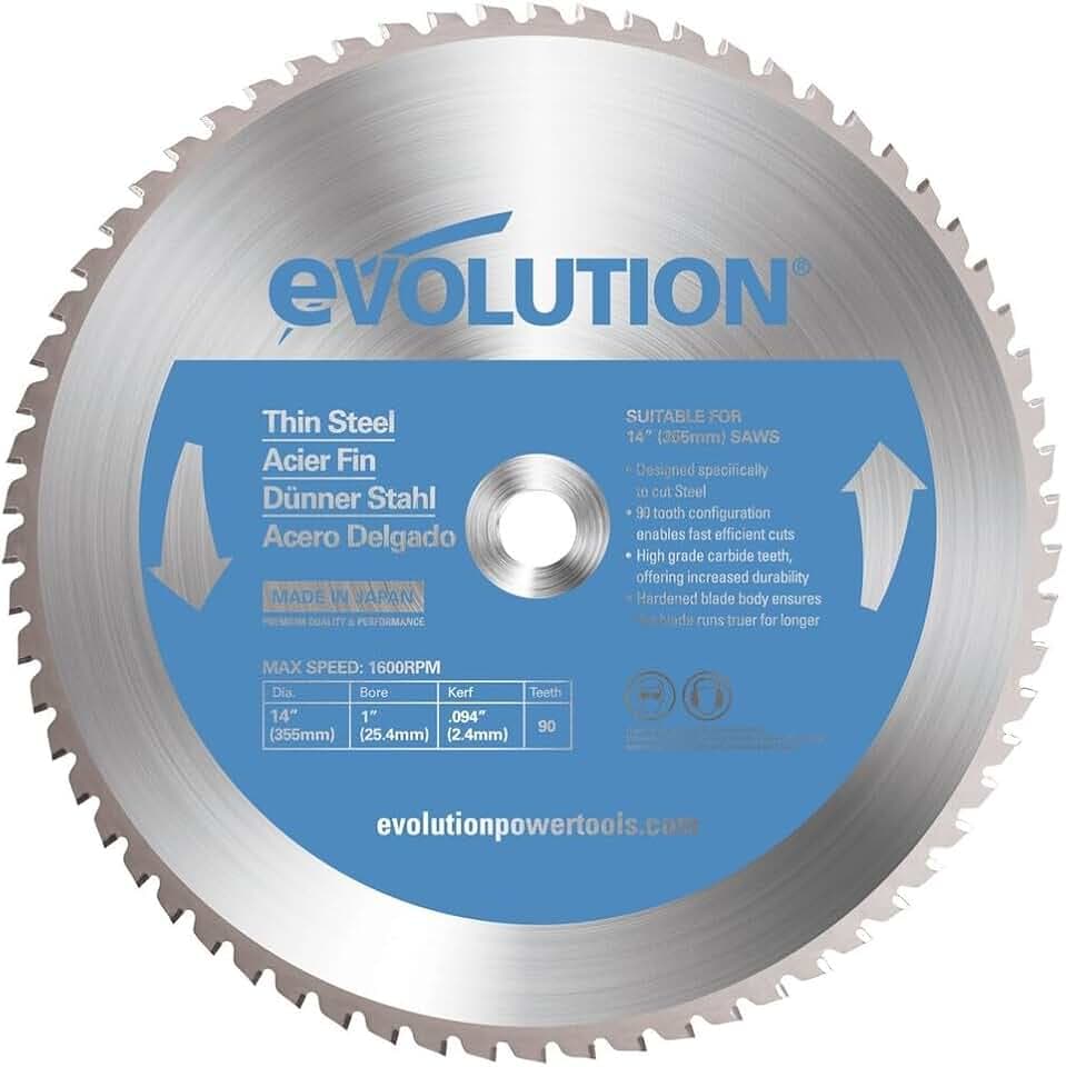 Evolution Power Tools 14BLADETS dünne Stahlschneideklinge, 35,6 x 228,9 cm, Blau