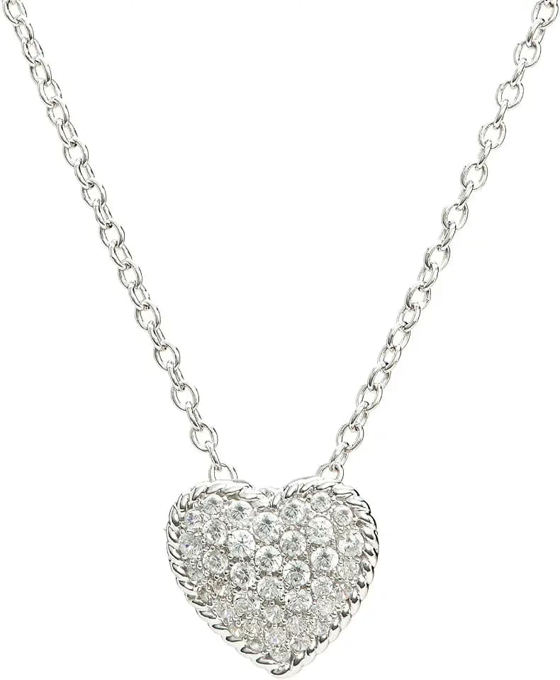 Desotos Halskette 45cm Herzanhänger Collier für Damen 925 Sterling Silber rhodiniert 1VNADESOJ-NL-0075