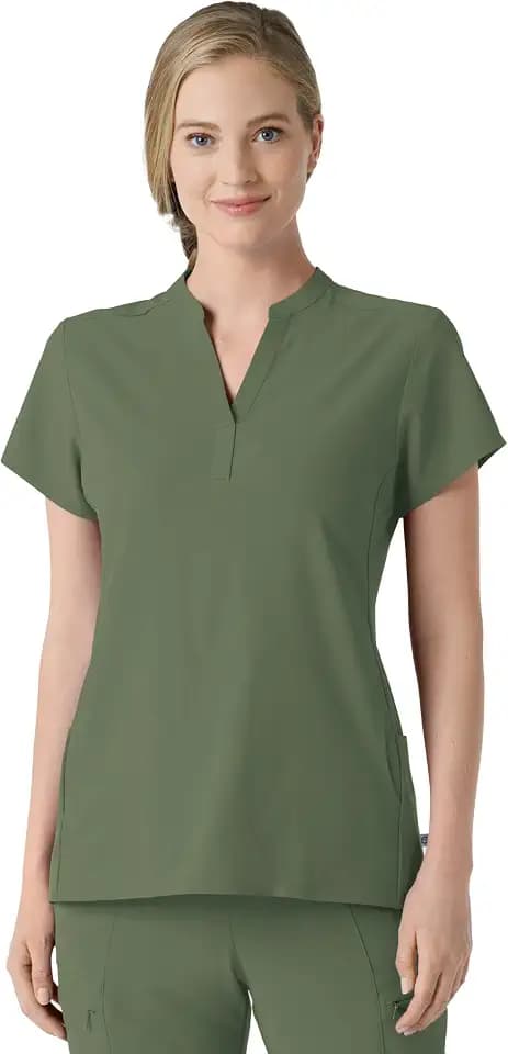 Wink Renew Women's Mandarin Collar Scrub Top