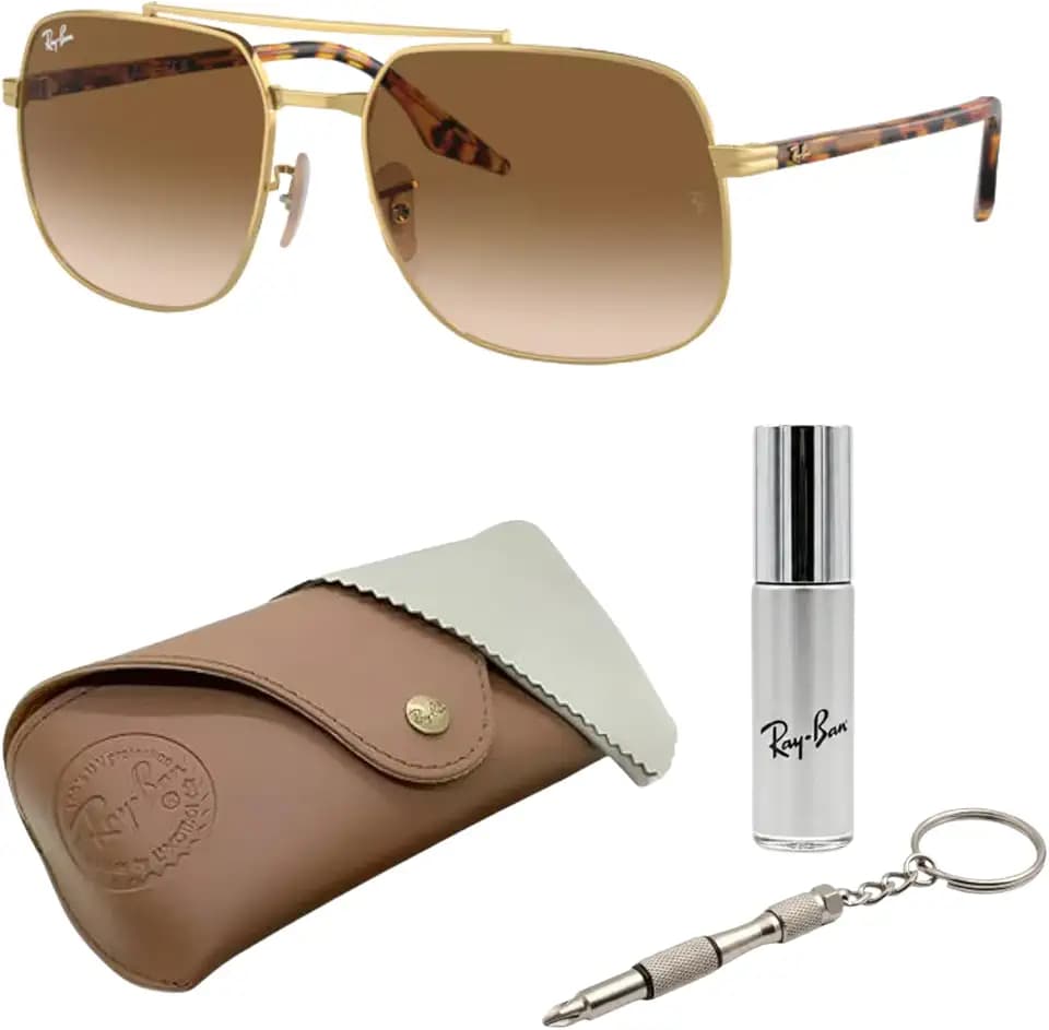 Ray-Ban RB3699 Square Shape Sunglasses with Official Eyewear Kit