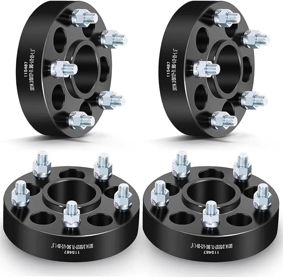 ECCPP 4PCS 1.5" 5 Lug Hubcentric Wheel Adapters change bolt pattern from 5x4.5 to 5x5 5x114.3 to 5x127 fits for ford Crown Victoria 1992-2011|for ford Explorer 1991-2019| for jeep Liberty 2002-2012