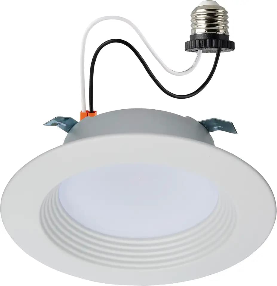 Satco S11800R1, 4" Round LED Retrofit Downlight, White, Retrofit Lighting