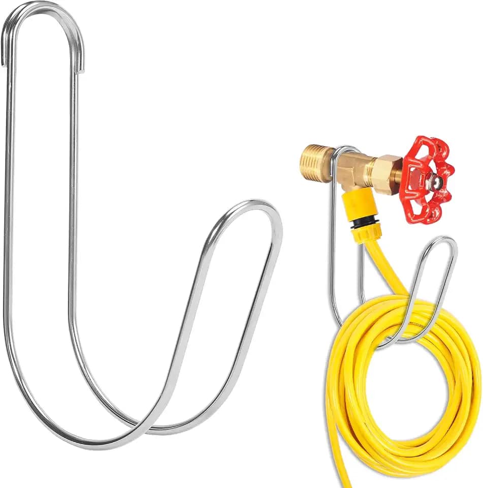 Garden Hose Holder Water Hose Hanger Wall Mounted,304Stainless Steel Solid Hose Hook Holds Up to 150Ft Garden Hose, Expandable Hose, Water Hose (Silver-1), BB1-1