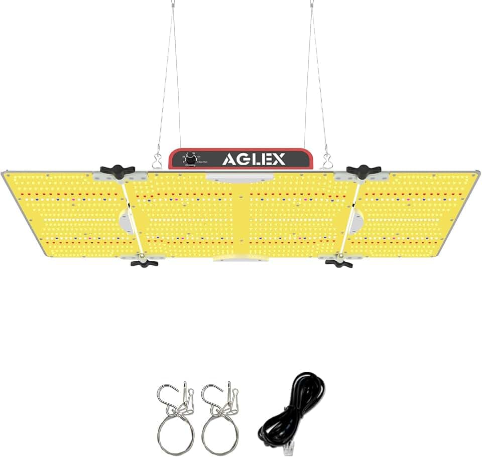 AGLEX K4000 LED Grow Light, Grow Light with Daisy Chain & Dimmable, Full Spectrum Plant Grow Lights for Hydroponic Indoor Plants Seeding