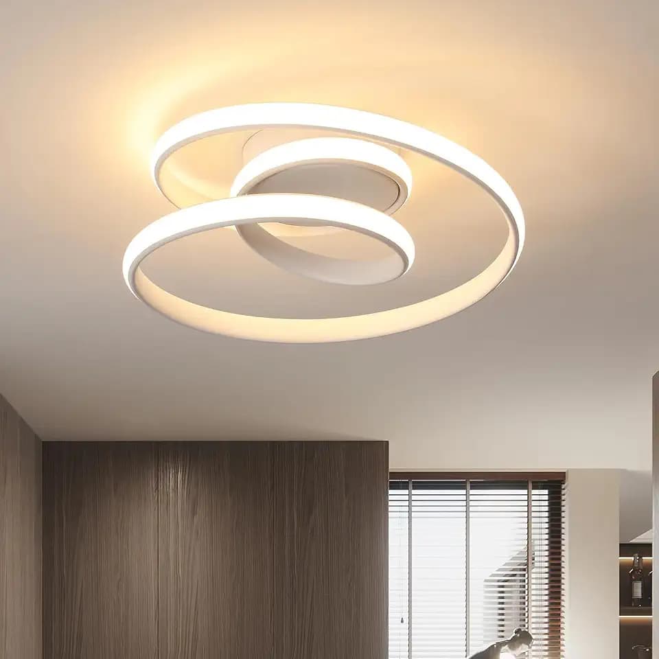 Comely Deckenlampe LED 36W Kreative Spirale Deckenleuchte Weiß, 3000K
